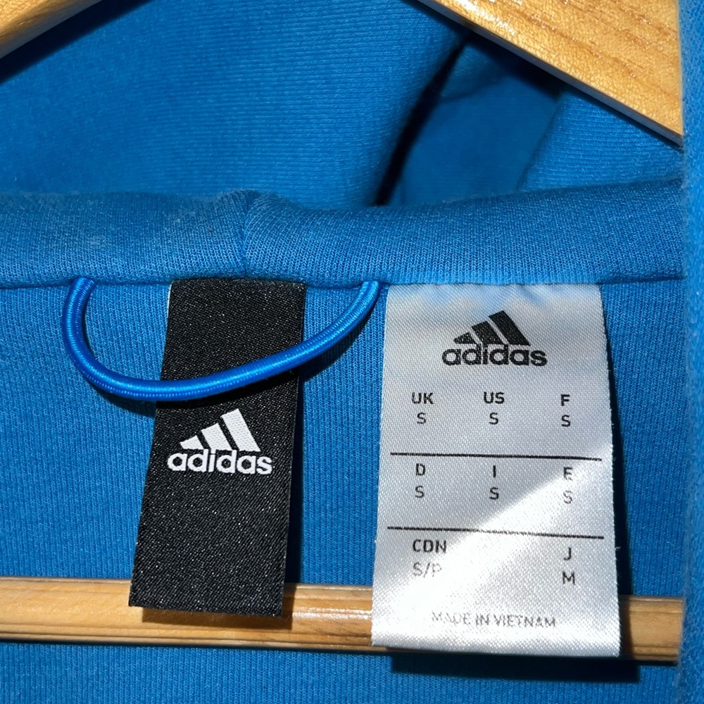 Adidas Lionel Messi Blue Zne Zip Up Hoodie Men’s Size Small View 3